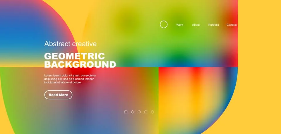 Circle abstract background with fluid gradient colors. Vector illustration for Illustrazione stock
