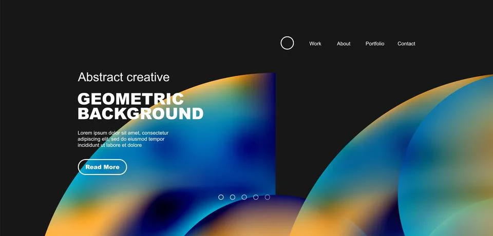 Circle abstract background with fluid gradient colors. Vector illustration for Illustrazione stock
