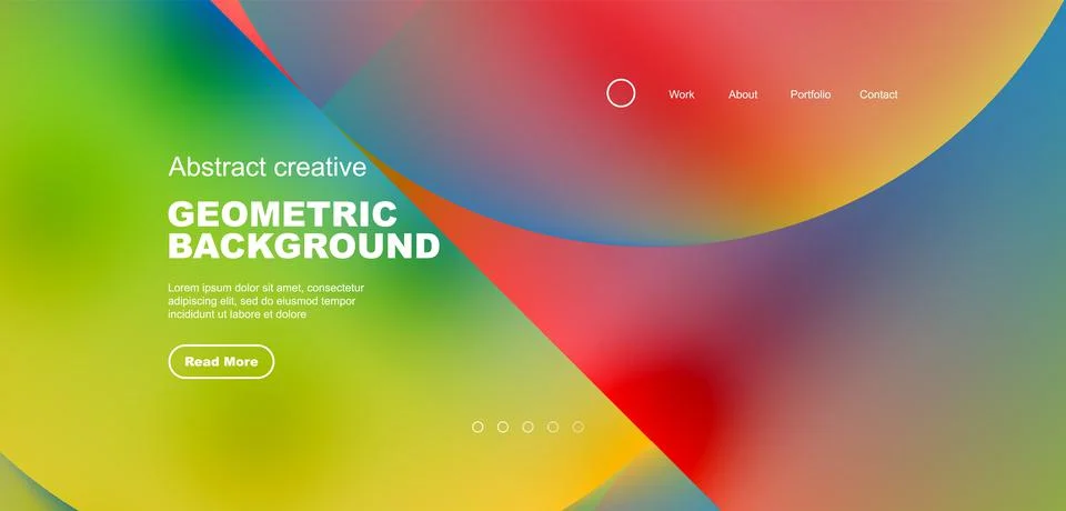 Circle abstract background with fluid gradient colors. Vector illustration for Illustrazione stock