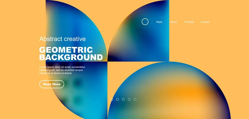 Circle abstract background with fluid gradient colors. Vector illustration for Illustrazione stock