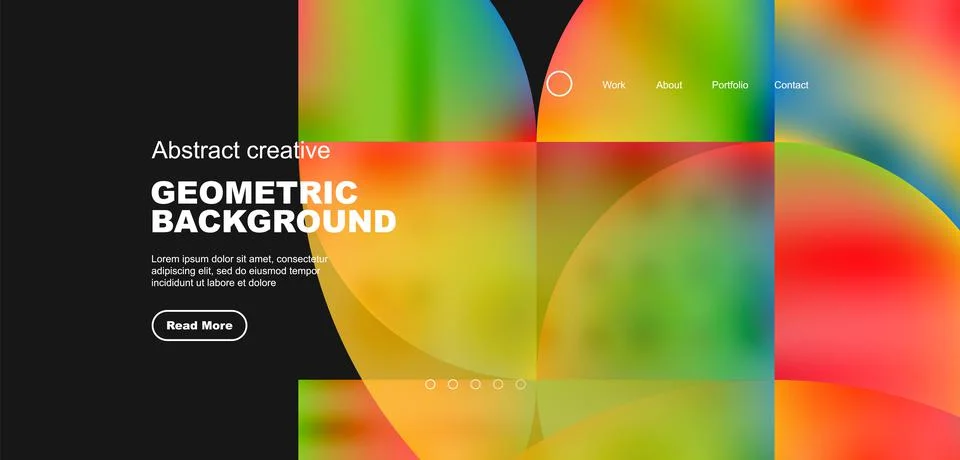 Circle abstract background with fluid gradient colors. Vector illustration for Stockillustratie