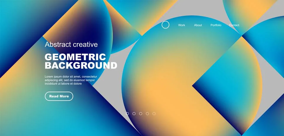 Circle abstract background with fluid gradient colors. Vector illustration for Illustrazione stock