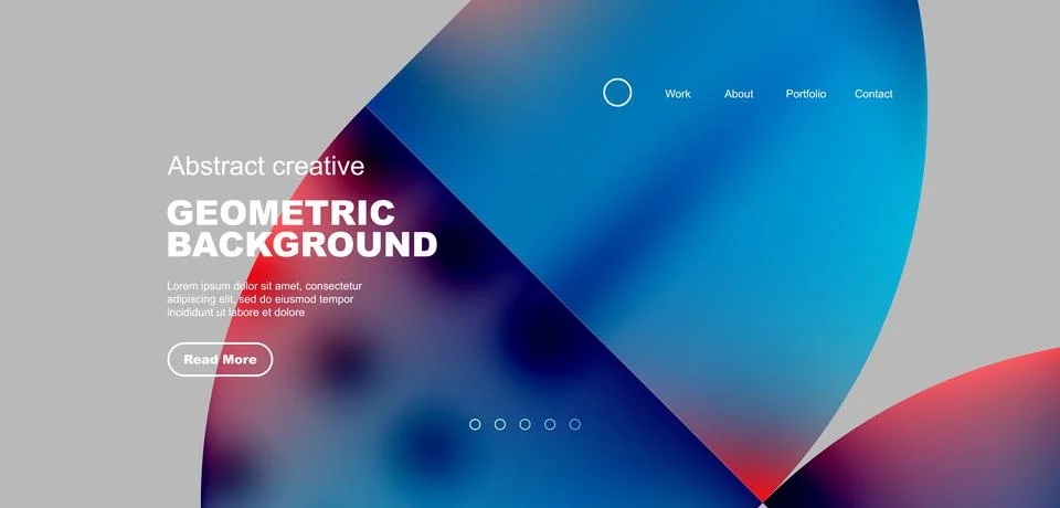 Circle abstract background with fluid gradient colors. Vector illustration for Stock Illustration