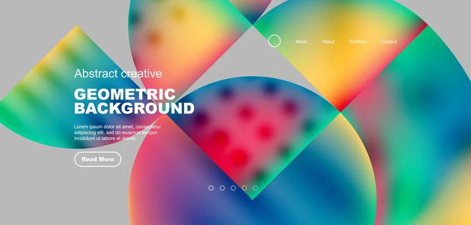 Circle abstract background with fluid gradient colors. Vector illustration for Stock Illustration