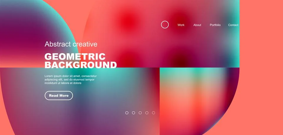 Circle abstract background with fluid gradient colors. Vector illustration for Illustrazione stock