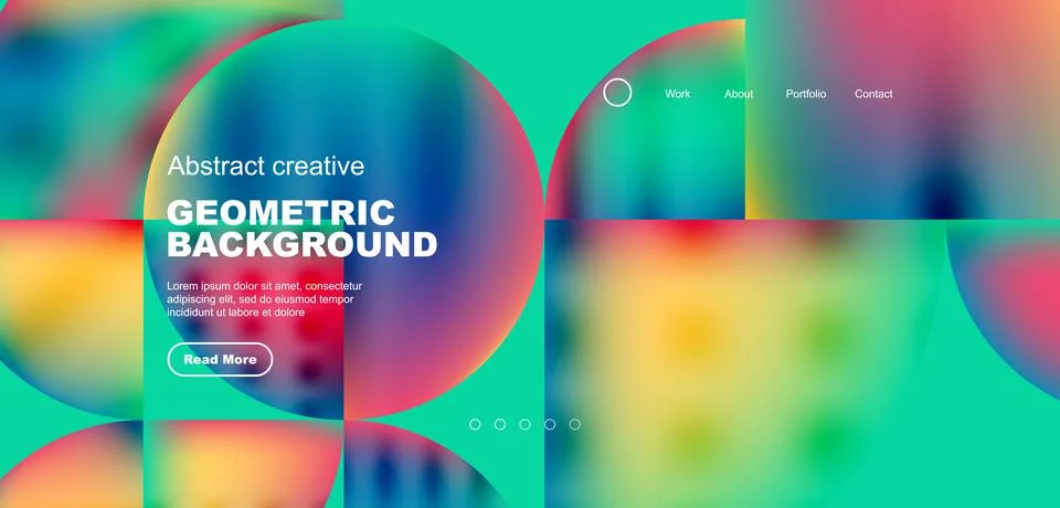 Circle abstract background with fluid gradient colors. Vector illustration for Ilustración de archivo