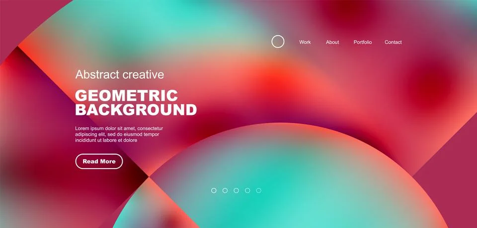 Circle abstract background with fluid gradient colors. Vector illustration for イラスト素材