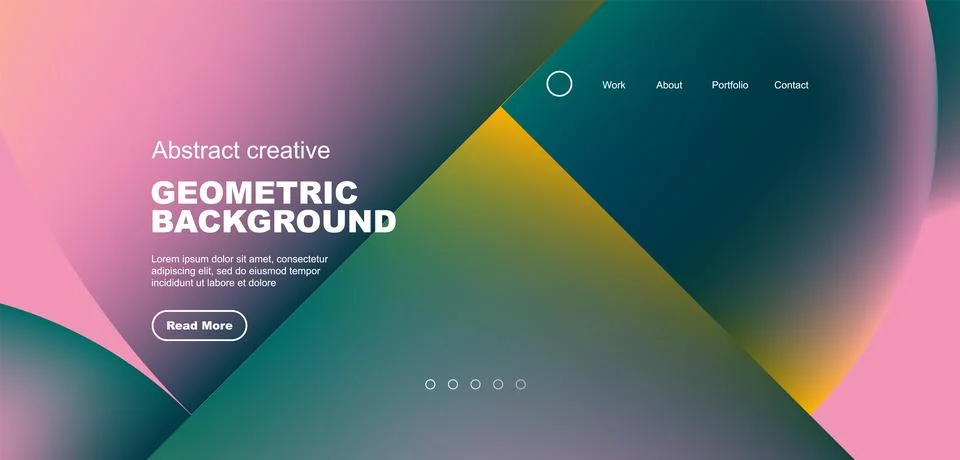 Circle abstract background with fluid gradient colors. Vector illustration for Stock Illustration