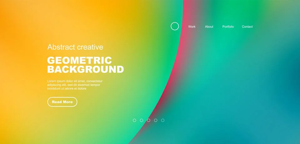 Circle abstract background with fluid gradient colors. Vector illustration for Stock Illustration