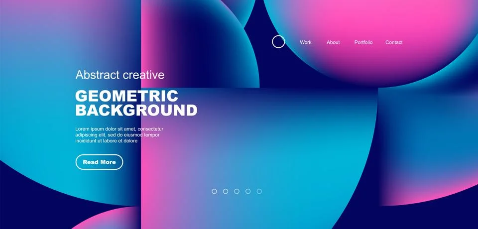 Circle abstract background with fluid gradient colors. Vector illustration for Stock Illustration