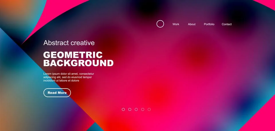 Circle abstract background with fluid gradient colors. Vector illustration for イラスト素材