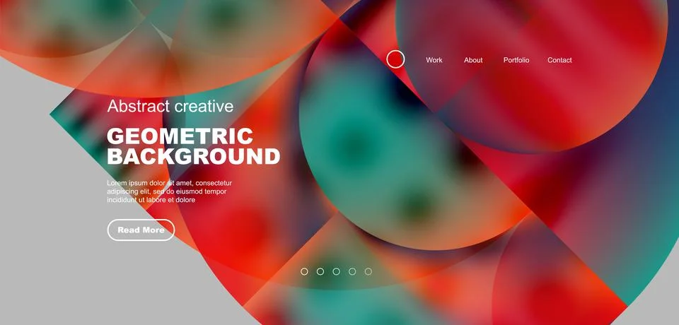 Circle abstract background with fluid gradient colors. Vector illustration for Stock Illustration