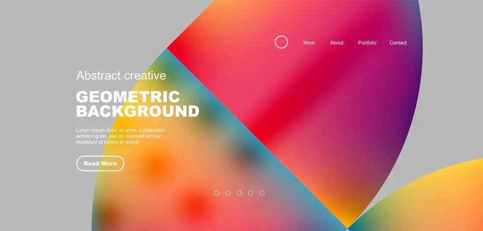 Circle abstract background with fluid gradient colors. Vector illustration for Stock Illustration