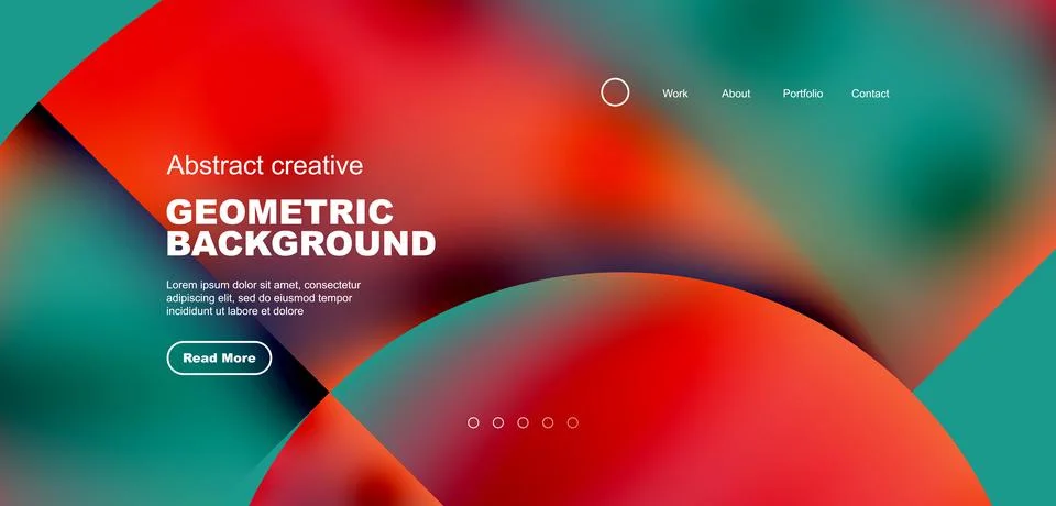 Circle abstract background with fluid gradient colors. Vector illustration for Illustrazione stock