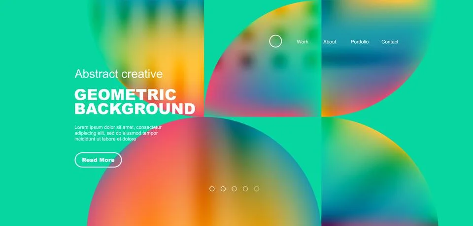 Circle abstract background with fluid gradient colors. Vector illustration for Stock Illustration