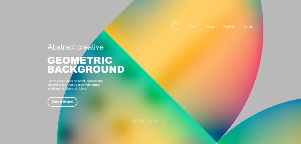 Circle abstract background with fluid gradient colors. Vector illustration for 스톡 일러스트