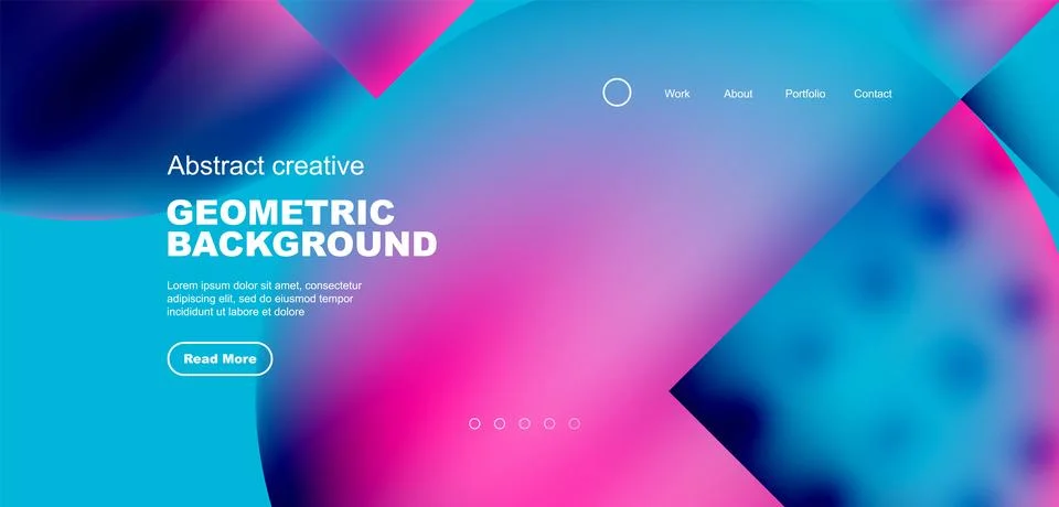 Circle abstract background with fluid gradient colors. Vector illustration for Stock Illustration