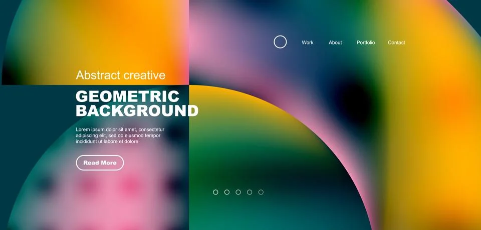 Circle abstract background with fluid gradient colors. Vector illustration for Ilustración de archivo