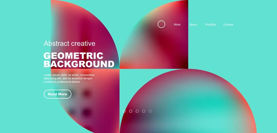 Circle abstract background with fluid gradient colors. Vector illustration for Stock Illustration
