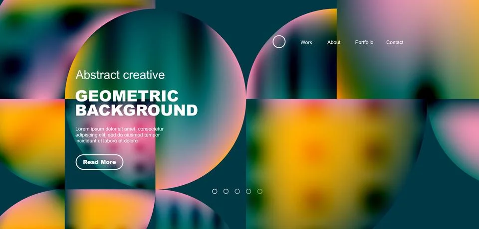 Circle abstract background with fluid gradient colors. Vector illustration for Illustrazione stock