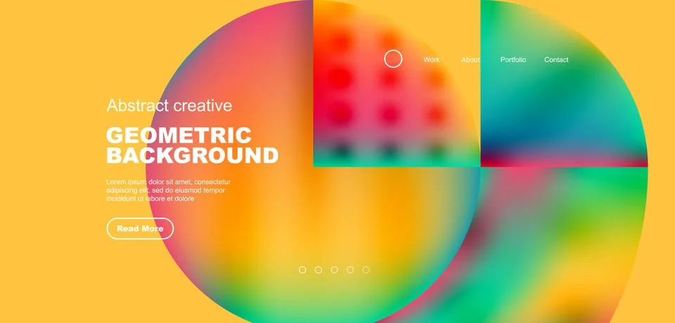 Circle abstract background with fluid gradient colors. Vector illustration for Stock Illustration