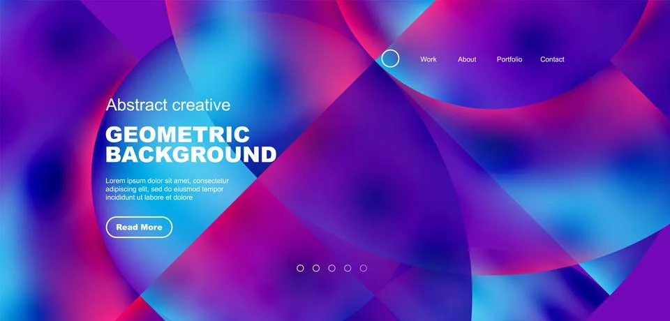 Circle abstract background with fluid gradient colors. Vector illustration for Stockillustratie