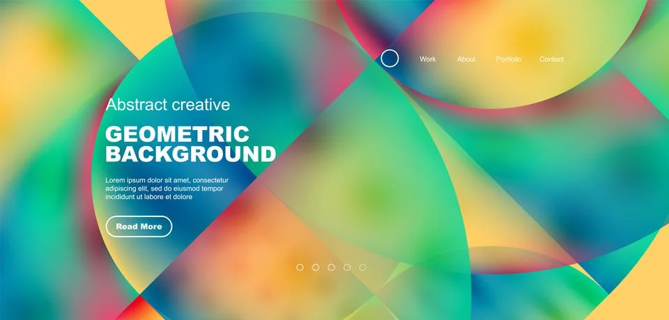 Circle abstract background with fluid gradient colors. Vector illustration for Illustrazione stock
