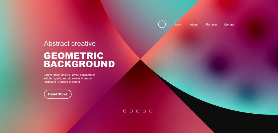 Circle abstract background with fluid gradient colors. Vector illustration for Stock Illustration
