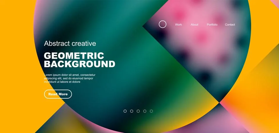 Circle abstract background with fluid gradient colors. Vector illustration for Stock Illustration