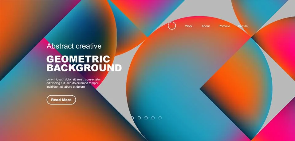Circle abstract background with fluid gradient colors. Vector illustration for Illustrazione stock