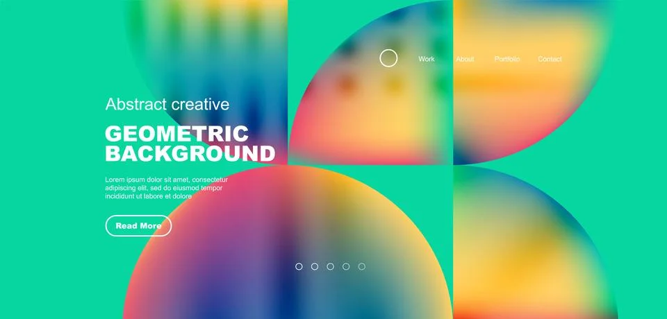 Circle abstract background with fluid gradient colors. Vector illustration for Stock Illustration
