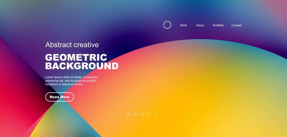 Circle abstract background with fluid gradient colors. Vector illustration for Stock Illustration