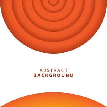 Circle abstract background with orange color. Stock Illustration