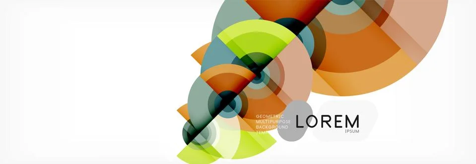 Circle abstract background with triangular shapes for modern design, cover Stock Illustration