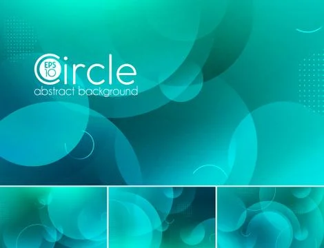 Circle abstract background - turquoise Stock Illustration