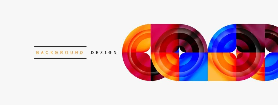 Circle abstract background. Wallpaper, banner, background, landing page, wall Stock Illustration