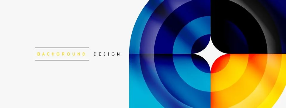 Circle abstract background. Wallpaper, banner, background, landing page, wall Stock Illustration