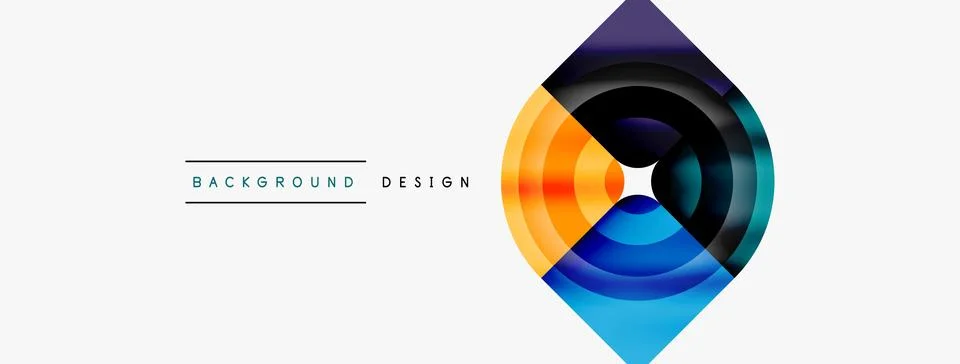 Circle abstract background. Wallpaper, banner, background, landing page, wall Illustrazione stock