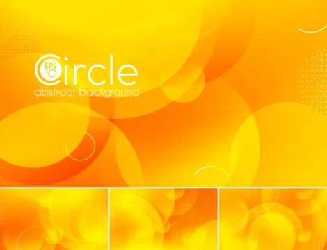 Circle abstract background - yellow Stock Illustration