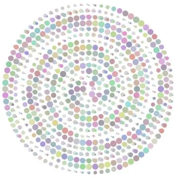 Circle abstract colorul dotted vector background Stock Illustration
