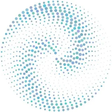 Circle abstract colorul dotted vector background Stock Illustration