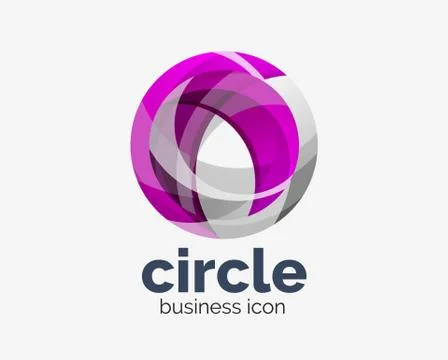 Circle abstract design logotype, round vector logo design template, internet 스톡 일러스트