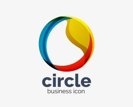 Circle abstract design logotype, round vector logo design template, internet 스톡 일러스트