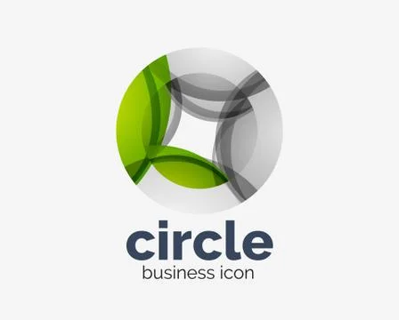 Circle abstract design logotype, round vector logo design template, internet Stock Illustration