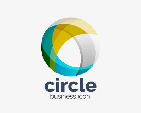 Circle abstract design logotype, round vector logo design template, internet 스톡 일러스트