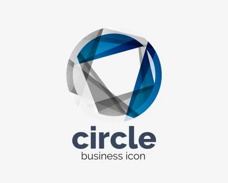 Circle abstract design logotype, round vector logo design template, internet 스톡 일러스트