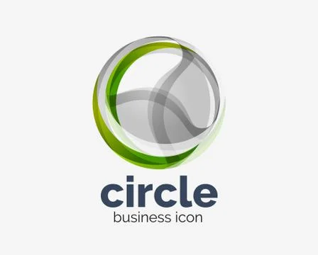 Circle abstract design logotype, round vector logo design template, internet 스톡 일러스트