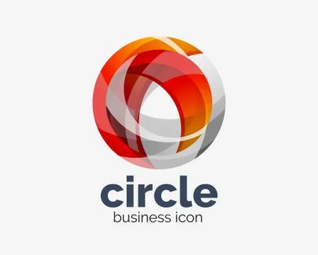 Circle abstract design logotype, round vector logo design template, internet 스톡 일러스트