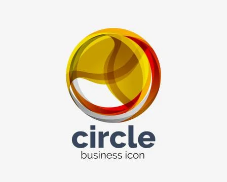 Circle abstract design logotype, round vector logo design template, internet 스톡 일러스트