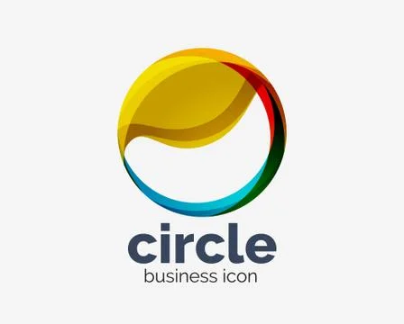 Circle abstract design logotype, round vector logo design template, internet 스톡 일러스트